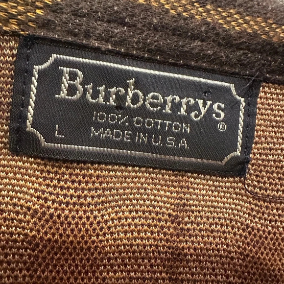 Authentic Burberry multicolor longsleeve polo shirts size L/XL (runs big) - Picture 11 of 12
